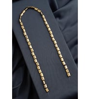 Hematit Doğal Taş Parlak Antik Sarı Silindir Kesim 6x8mm Dizi [AA]