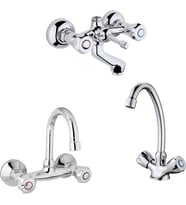 ARÇE Klasik Çevirmeli Banyo  Lavabo Ve Kuğu Evye Bataryası