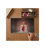 Şemsiye Budizm Keşiş Tasarımı 240 parça Ahşap Puzzle Ahşap Kutuda MP04076