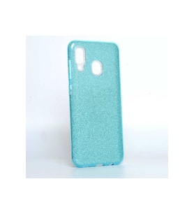 Samsung Galaxy A30 Uyumlu Kılıf Zore Shining Silikon (Mavi)
