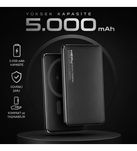 HP-AP06 Armor Series 5.000 mAh Kablosuz Powerbank - Qualcomm Quick Charge 3.0 & Type-C