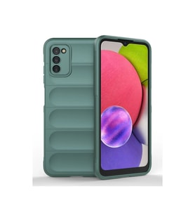 Samsung Galaxy A03s Kılıf Optimum Silikon - Koyu Yeşil