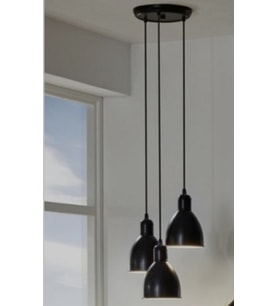 MYLİGHTS  RETRO  RUSTİK  ÜÇLÜ METAL SARKIT VİNTAGE AVİZE (Siyah)