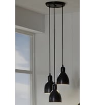 MYLİGHTS  RETRO  RUSTİK  ÜÇLÜ METAL SARKIT VİNTAGE AVİZE (Siyah)