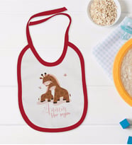 BK Kids Annem Her Şeyim Tasarımlı Kırmızı Bebek Mama Önlüğü-10