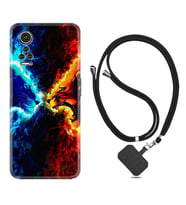 General Mobile GM 21 Pro GM 22 Pro Plus Kılıf Boyun Askılı Silikon Red Blue Leon 1714