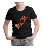 DNA Chain Exploding Siyah Çocuk Tshirt