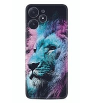 Xiaomi Poco M6 Pro 5G Kılıf Silikon Desen Özel Seri Pink Blue Leon 1603