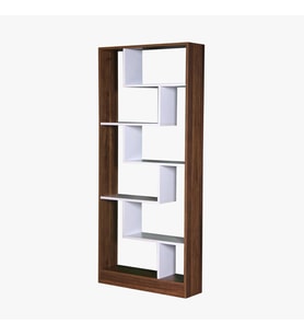 Kitaplık 14037 LABİRENT Torna Model 1kalite Suntalem Raf Beyaz Ceviz El Yapım