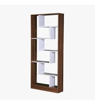 Kitaplık 14037 LABİRENT Torna Model 1kalite Suntalem Raf Beyaz Ceviz El Yapım