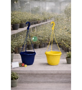 2 Adet Askılı Dekoratif Saksı 18 cm Çap Yükseklik 12 cm