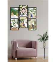 ÖZCANLAR ÇERÇEVE Çerçevesiz Çerçeve Görünümlü 6 Parça Mdf Tablo Seti ÖZC-MDF6B