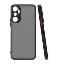 Coverzone infinix Hot 20i ile uyumlu K?l?f Hux Kapak ??k ve Dekoratif Model Toz Kir ve Darbelere Kar?? Koruma Y�kseltilmi? Kenarlar ile Ekstra Koruma Siyah