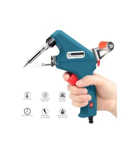 Schulzz 5 Parça Tetikli Otomatik Beslemeli 60W 480°C Lehim Tabancası Seti (Renksiz)