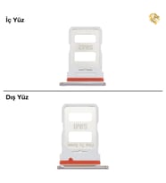 Xiaomi Poco F3 GT / Redmi K40 Gaming Uyumlu Sim İç Yuvası Çiftli Beyaz Sim Kart Tepsisi Sim Kızağı