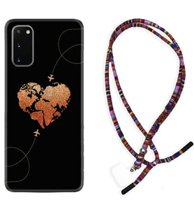 Samsung A02S A03S A10 A12 A13 A21S A22 Kılıf Boyun Asklı Rasta Silikon Plane Heart 1721