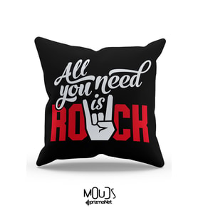 Moud's Çift Tarafı Baskılı Rock Desenli Tekli Kırlent Kılıfı