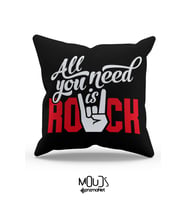 Moud's Çift Tarafı Baskılı Rock Desenli Tekli Kırlent Kılıfı
