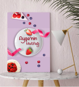 BK Gift Kişiye Özel Mutfak Konseptli Kanvas Tablo 30x50cm-16