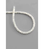 Sedef Doğal Taş Parlak Beyaz Rondela Kesim 6x4mm Dizi [AA]
