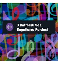 Karmina Perde SİYAH 3 KATMANLI AKUSTİK SES ENGELLEME PERDESİ 130X250 CM PİLESİZ