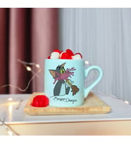Tom & Jerry Tasarımlı Kişiye Özel Yeşil Türk Kahvesi Fincanı