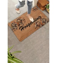 Valerine Life Hint Bereket Filleri Hoş Geldiniz Kapı Önü Paspası 45x70cm (Kahverengi)