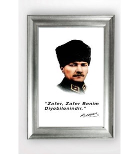 Gümüş Çerçeveli Atatürk Tablo a211