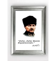 Gümüş Çerçeveli Atatürk Tablo a211