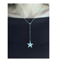 Yıldız Kolye Gold Çelik Kadın  Minimal Stars Kolye (Altın)