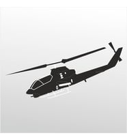 Folyo Sticker Helikopter 160cm Uzunluk (Karışık)
