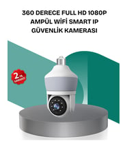Kablosuz 360° Döner Başlıklı Full Hd Güvenlik Kamerası
