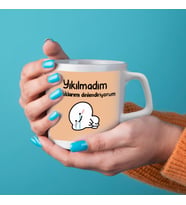 Yıkılmadım Bacaklarımı Dinlendiriyorum Yazılı Kupa 7,5cm