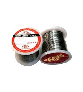 Feray 0.75 mm / 200 Gram Feray Lehim Teli 60 Kalay 40 Kurşun 60/40 - 5 Kanal Pastalı Flux Lı Lehim