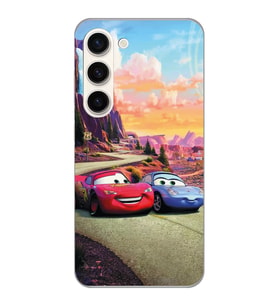 Samsung Galaxy S23 Uyumlu Şimşek Mcqueen Tasarımlı Şeffaf Telefon Kılıfı