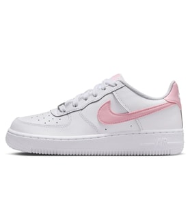 Nike Air Force 1 AF1 GS Leather Unisex Sneaker Swoosh Hakiki Deri Günlük Spor Ayakkabı Beyaz Pembe