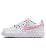Nike Air Force 1 AF1 GS Leather Unisex Sneaker Swoosh Hakiki Deri Günlük Spor Ayakkabı Beyaz Pembe