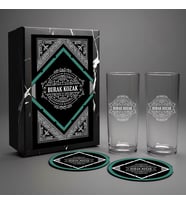 Premium Rakı Bardağı Seti – 2’li Bardağıyla – Premium Kutuda – Dayıya Hediye