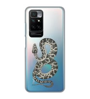 Redmi 10 2022 Uyumlu Yılan Desenli Şeffaf Telefon Kılıfı