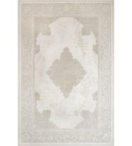 Dijital Kaymaz Yıkanabilir Bej Bohem Salon Halısı Mutfak Halısı Koridor Halısı Yolluk 6152B