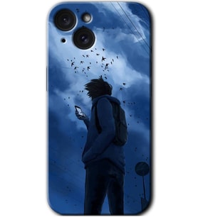 İphone 15 Kılıf HD Desen Baskılı Kılıf - Sonbahar Yalnızlığı