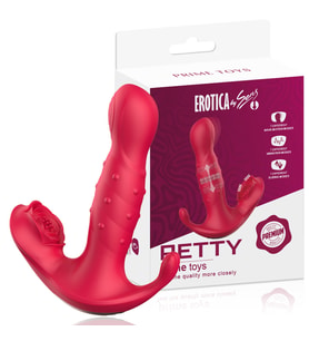 PRIME TOYS Betty Şarjlı Kayma ve Dalga Hareketli 3 in 1 Vajina Klitoris Uyarıcı Vibratör