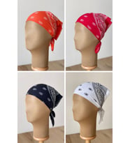 %100 Pamuklu Klasik Desen Unisex 4lü Bandana Seti Renkli Bandana Etnik Desenli A Kalite Bandana