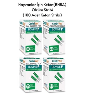 CentriVet Keton (BHBA) Ölçüm Stribi 100 Test (Veteriner Kullanımı İçin)