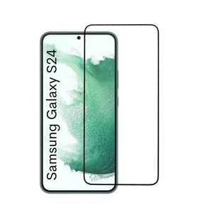 Samsung Galaxy S24 Uyumlu Tam Kaplayan Premium Ekran Koruyucu Cam Anti-Static Özellikli Siyah Çerçeveli (Şeffaf)