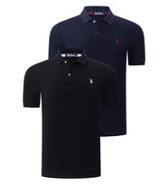 İKİLİ SET T8561 DEWBERRY ERKEK TSHIRT-SİYAH-LACİVERT