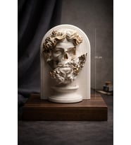 Zeus Anatomisi Sürreal Mitolojik Büst Dekoratif Taş Döküm Heykel 25 CM