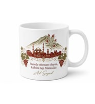 Manisa Memleket Temalı Kişiye Özel Baskılı Kupa Bardak Hediye