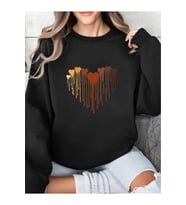Unisex Eriyen Kalpler Baskılı Tasarım Oversize Sweatshirt (Siyah)
