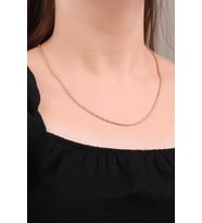 Rose Gümüş Burgu 54 Cm Zincir Kolye 6616